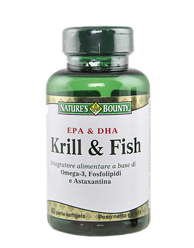 Nature's bounty dual spectrum omega-3 krill&fish Oil 1085mg - 60 ct (074312529832)