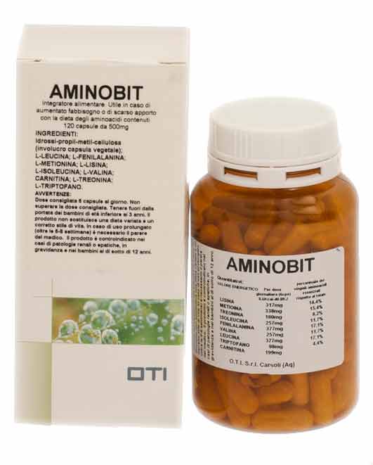 AMINOBIT INTEGRATORE ALIMENTARE DI AMINOACIDI ESSENZIALI 120 CAPSULE