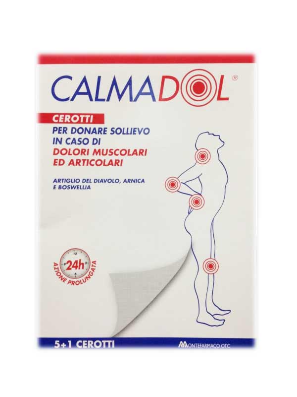 Vitamine Per Dolori Articolari E Muscolari CALMADOL CEROTTI PER DOLORI MUSCOLARI E ARTICOLARI - 6 CEROTTI