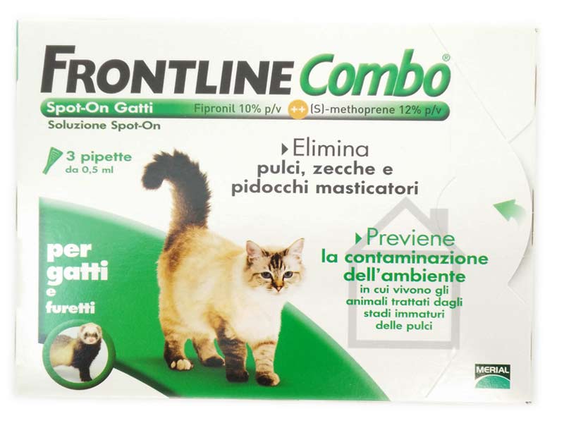 FRONTLINE COMBO SPOT ON GATTI ADULTI 3 PIPETTE DA 0,5 ML