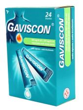 GAVISCON*24 bust orale sosp 500 mg/10 ml + 267 mg/10 ml menta