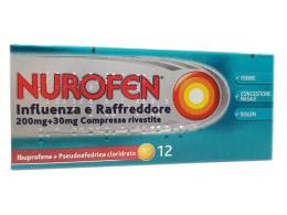 NUROFEN INFLUENZA E RAFFREDDORE*12 cpr riv 200 mg + 30 mg