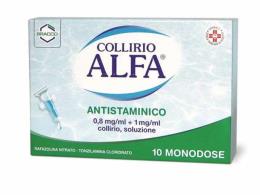 COLLIRIO ALFA ANTISTAMINICO*10 monod collirio 0,8 mg/ ml + 1mg/ml 0,3 ml