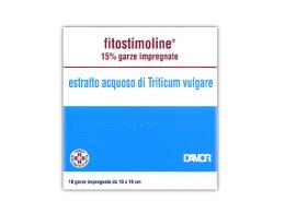 FITOSTIMOLINE 15% GARZE IMPREGNATE CON ESTRATTO ACQUOSO DI TRITICUM VULGARE - 10 GARZE DA 10x10 CM