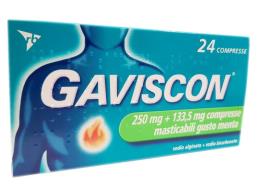 GAVISCON*24 cpr mast 250 mg + 133,5 mg menta