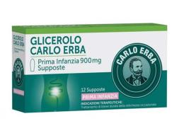 GLICEROLO (CARLO ERBA)*PRIMA INFANZIA 12 supp 900 mg