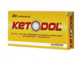 KETODOL*20 cpr 25 mg + 200 mg