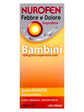 NUROFEN FEBBRE E DOLORE*BB orale sosp 150 ml 100 mg/5 ml arancia senza zucchero con siringa